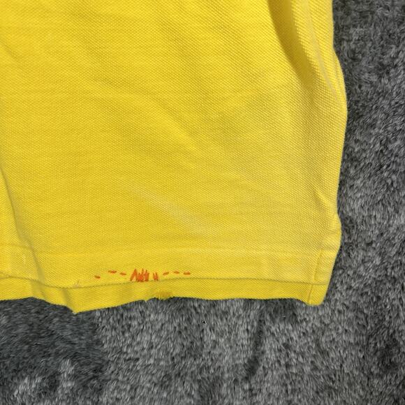 Polo Ralph Lauren Polo Shirt Mens 2XL Classic Fit Distressed Look Mesh Yellow - Picture 10 of 16